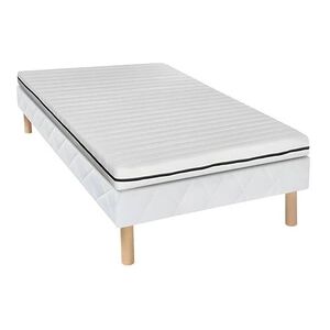 Vente-Unique.com Ensemble sommier + matelas 90 x 190 cm mousse déhoussable ép.10cm - NASUS de DREAMEA - Publicité