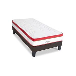 Maison Aubertin Matelas Suprême Mousse Haute densité Accueil Mémoire de forme et sommier tissu gris - 90 x190 cm - Publicité