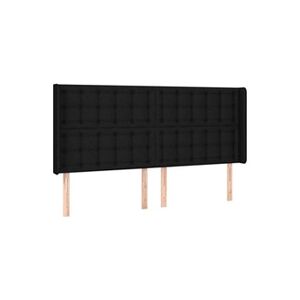 VIDAXL Tête de lit à LED Noir 203x16x118/128 cm Tissu - Publicité