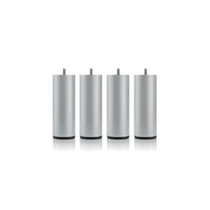 Bellecour LITERIE - Jeu de pieds de lit cylindriques en métal Gris Hauteur 16 cm (lot de 4) - Publicité