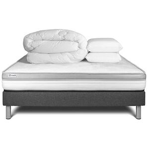 VITALIT Pack prêt à dormir 140 x 200 cm Mousse VITAL RELAX - 18 cm - Ferme - sommier kit Gris - Publicité