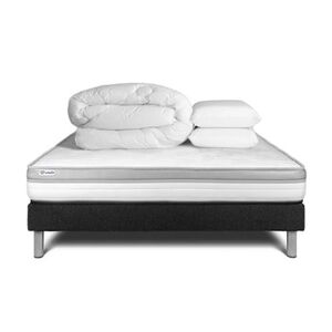 VITALIT Pack prêt à dormir 140 x 190 cm Mousse VITAL RELAX - 18 cm - Ferme - sommier kit Noir - Publicité