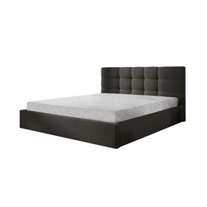 BestMobilier Mael - lit coffre - 180x200 - en tissu - sommier inclus - Gris Anthracite - Publicité