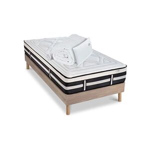 Maison Aubertin Matelas Calliope Mousse Haute densité Accueil Mémoire de forme+ sommier + accessoires - 90 x190 cm - Publicité