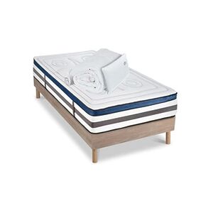 Maison Aubertin Matelas Quintessence Mousse Accueil Mémoire de forme+ sommier + accessoires - 90 x190 cm - Publicité