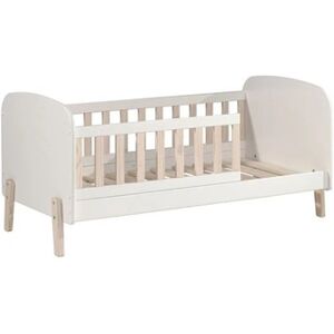 Non renseigné Lit enfant 70x140 cm bois laqué blanc et pieds pin massif clair Kiddy - Publicité