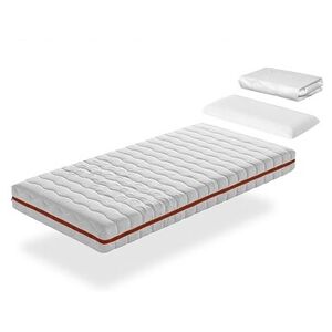 Dreamdi Pack Matelas Ressorts ensaches 90X200 GEA RESSORTS LIT ENFANTS, Epaisseur 18 CM + 1 Oreiller à memoire 90X35 + 1 Protege matelas 90X200 - Publicité