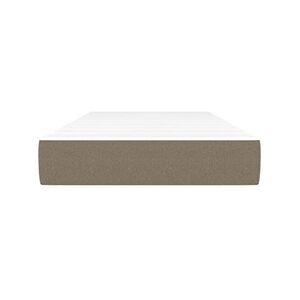 VIDAXL Matelas de lit à ressorts ensachés Taupe 90x190x20 cm Tissu - Publicité