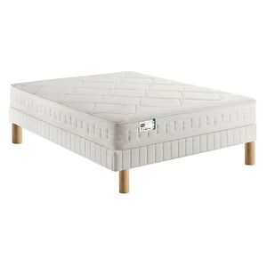 Simmons Ensemble matelas first fr2 avec sommier avec pieds 140x200 - Publicité