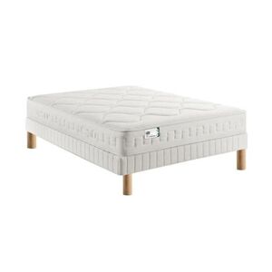 Simmons Ensemble matelas first fr3 + sommier + pieds 140x200 - Publicité