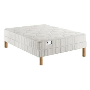 Simmons Ensemble matelas first fr1 + sommier + pieds 140x200 - Publicité