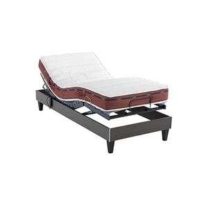 Someo Ensemble matelas relaxation 100% latex, sommier TPR et pieds Crépuscule 500 - 2x90x190 - Publicité