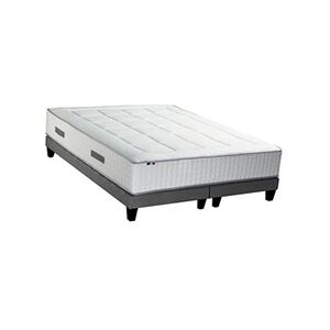 GENERIQUE Ensemble Matelas Ressort 7 zones + Mémoire de forme + Sommier BELLAGIO Fabriqué en France Dimensions - 2x90 x 200 cm - Publicité