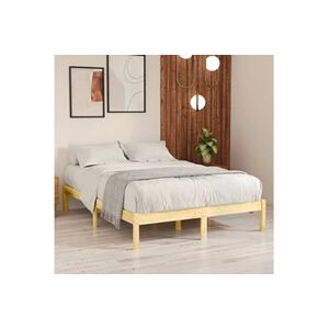 VIDAXL Cadre de lit bois massif 120x190 cm petit double - Publicité