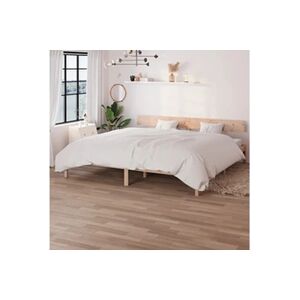 VIDAXL Cadre de lit bois de pin massif 180x200 cm super king - Publicité