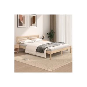 VIDAXL Cadre de lit bois de pin massif 120x190 cm petit double - Publicité