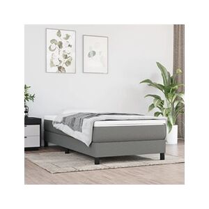 VIDAXL Matelas de lit à ressorts ensachés Gris foncé 90x190x20cm Tissu - Publicité