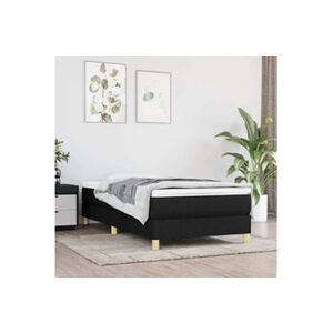 VIDAXL Sommier à lattes de lit Noir 100x200 cm Tissu - Publicité