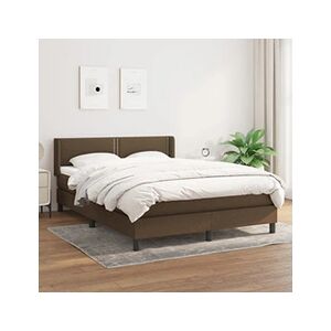 VIDAXL Sommier à lattes de lit avec matelas Marron foncé 140x190 cm - Publicité