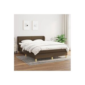 VIDAXL Sommier à lattes de lit avec matelas Marron foncé 140x200 cm - Publicité
