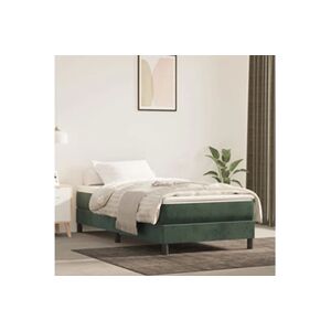 VIDAXL Matelas de lit à ressorts ensachés Vert foncé 90x190x20 cm - Publicité