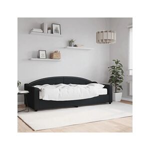 VIDAXL Lit de jour avec matelas noir 80x200 cm tissu - Publicité