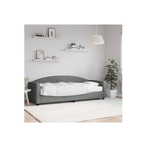 VIDAXL Lit de jour avec matelas gris foncé 80x200 cm tissu - Publicité