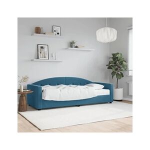 VIDAXL Lit de jour avec matelas bleu 80x200 cm velours - Publicité