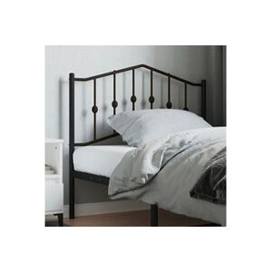 VIDAXL Tête de lit métal noir 100 cm - Publicité