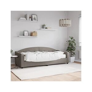 VIDAXL Lit de jour avec matelas taupe 80x200 cm tissu - Publicité