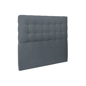 GENERIQUE Tete de lit Capitonnee Velours Gris anthracite L 180 cm - Ep 10 cm rembourre - Publicité