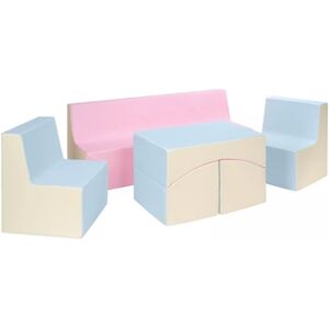 Velinda Ensemble de fauteuils chambre enfant rose, bleu, jaune (pastel) - Publicité