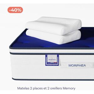 Pack Victory - Matelas Hybride Luxe Victoria 180x200x30cm, Oreillers Memory De Forme 30x50cm - Morphea - Publicité