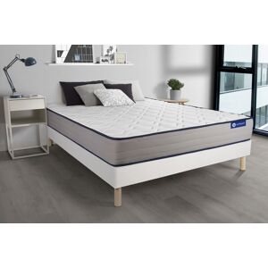 Actisom Ensemble Matelas Latex Et Memoire De Forme Actilatex Form 140x190 Cm 5zones De Confort + Sommier Kit Blanc - Publicité