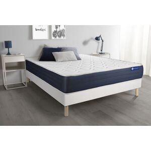 Actisom Ensemble Matelas Latex Et Memoire De Forme Actilatex Sleep 140x190 5zones De Confort + Sommier Kit Blanc - Publicité