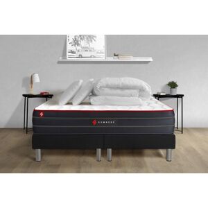 Somness Pack Matelas Boost 160x200 + Double Sommiers Noir 80x200 + Couette + 2 Oreillers - Publicité