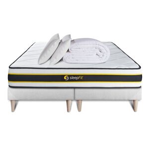 Pack Matelas Flexy 160x200 + Double Sommiers Blanc 80x200 + Couette + 2 Oreillers - Publicité