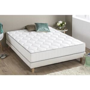 Ensemble Matelas Sommier Hyvyys 140 X 190 - Ferme - 23 Cm - 550 Ressorts - Deko Dream - Publicité