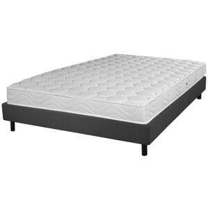 Ebac Sommier + Pieds + Matelas Newkit Anthracite 160x200 50 X 8 Mm Gris - Publicité