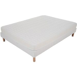 Ensemble Matelas Mousse Confort + Sommier 160x200 Hauteur 15cm - Publicité