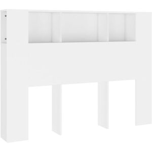 Vidaxl Armoire De Tête De Lit Blanc 140x18,5x104,5 Cm - Publicité