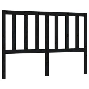 Tête De Lit Accessoire Couchage Chambre À Coucher Meuble 146 X 4 X 100 Cm Bois De Pin Noir Tdl0202271 - Publicité