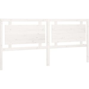 Tête De Lit Accessoire Couchage Chambre À Coucher Meuble 205,5 X 4 X 100 Cm Bois De Pin Blanc Tdl0203741 - Publicité