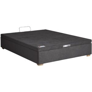 Sommier Lit Coffre Epeda Hercule Velours Gris Béton 180x200 - Double Sommier - Publicité