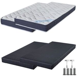 Matelas Mousse + Sommier Sr9 Deco 2x80x200 Melior - H. 20 Cm - Soutien Ferme - Publicité