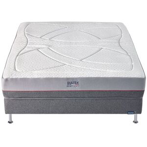 Ensemble Matelas+Sommier Bultex Reset Soft Chiné Gris Urbain 140x190. Publicité