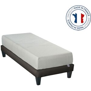 HOMCOM Ensemble matelas mémoire de forme + Sommier à lattes 4 pieds 90 x 190 - 1 personne