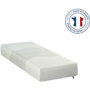 HOMCOM Matelas 90 x 190 - 21 cm d'épaisseur - 3 cm de mousse mémoire de forme  - 1 place housse amovible - fabriqué en France