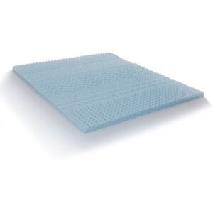 HOMCOM Surmatelas 140 x 190 Gel Refresh mémoire de forme 6cm d'épaisseur 2 places - fabriqué en France