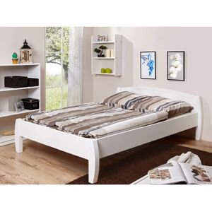 TiCAA Lit simple enfant Jasmin pin blanc 140x200 cm